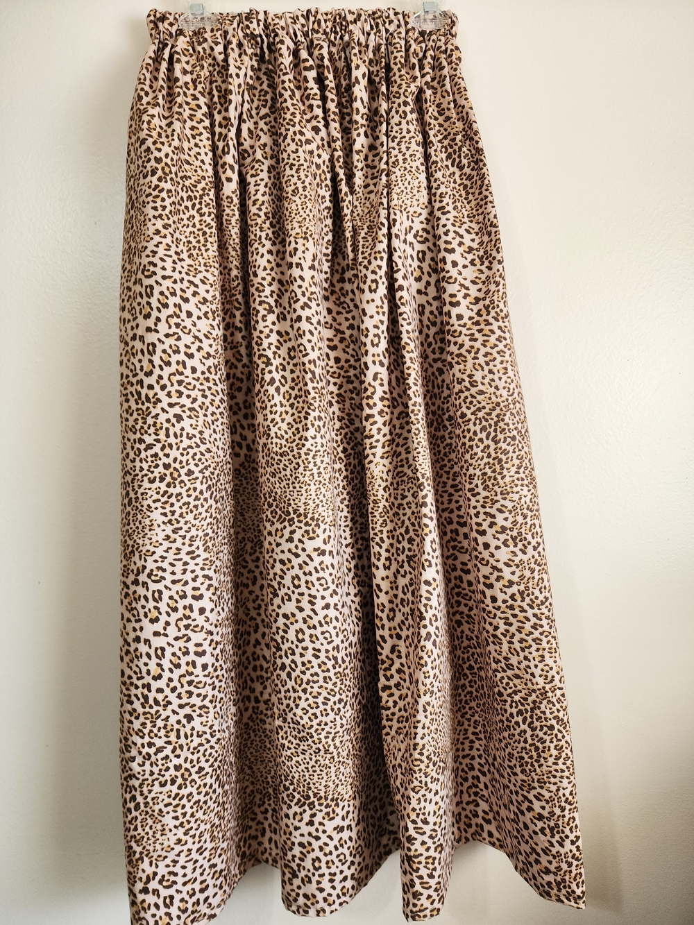 Leopard Print Maxi Skirt in Brown